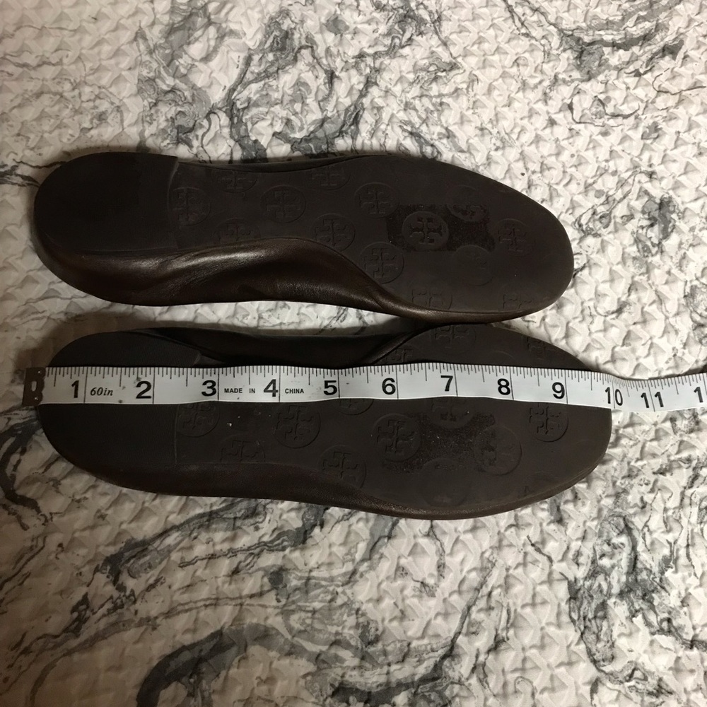 Tory Burch Reva Leather Ballet Flats 7-M - Picture 3 of 11